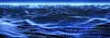 Binary code forming blue waves in an abstract digital ocean.