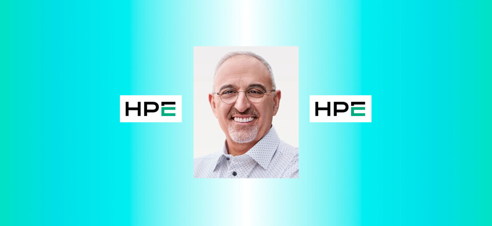 HPE logo and Antonio Neri.